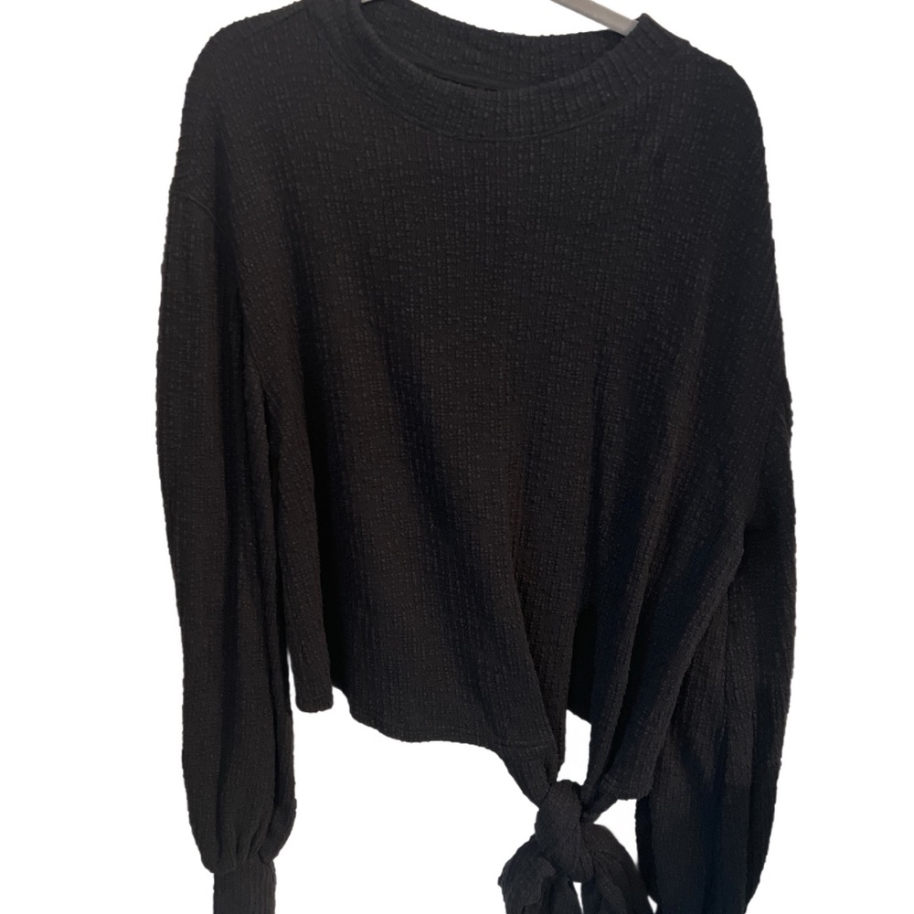Free People Black Crew Neck Sweater